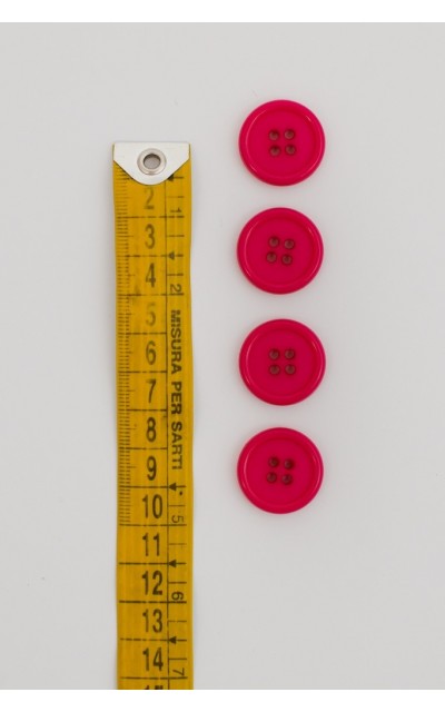 Button basic 4 holes 20mm Fuchsia - Button