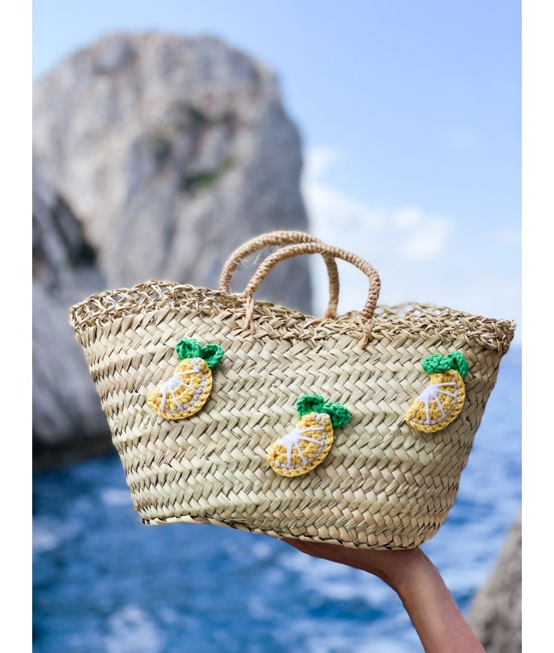Kit Lemon Straw Bag - Crocheted