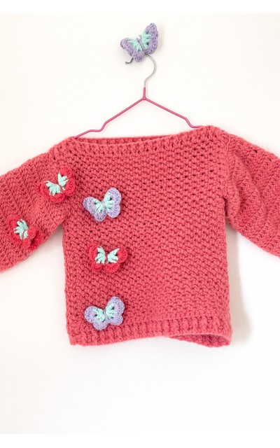 Pattern Butterfly Sweater - Paid Models