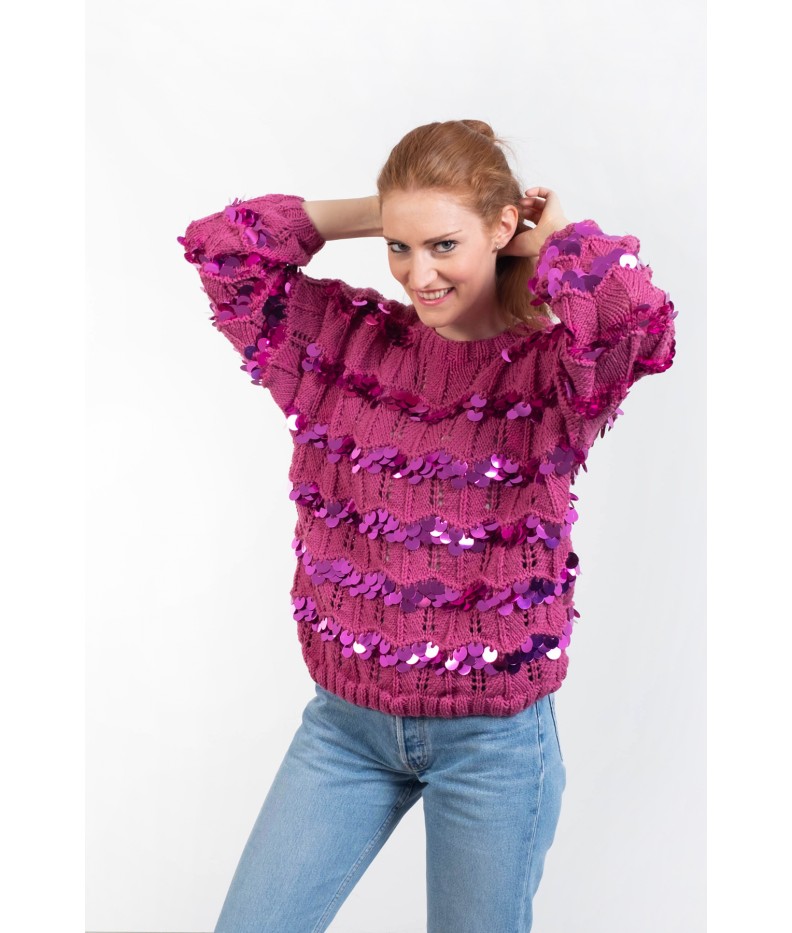 Pattern maglione in lana Paillettes - Modelli a Pagamento