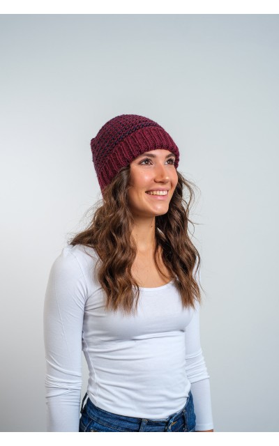 cappello invernale da donna sciarpa invernale per sport interni ed esterni cappello a maglia con pompon BIFADA 3 in 1 