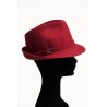 Hat model trilby with tie