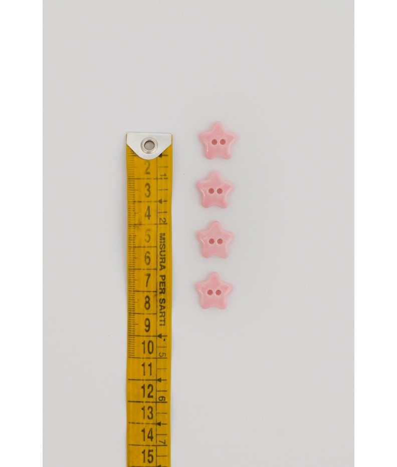 Bottone stellina rosa - Bottoni e Chiusure