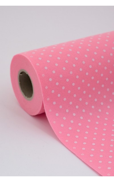 Tuch filz stoff Polka Dot Gedruckt  006 rosa