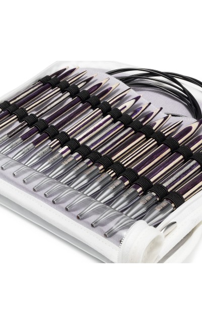 Set ferri circolari Lilac Stripes 4-10mm