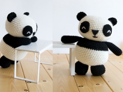 Panda Gigante in lana by Ilaria Airali